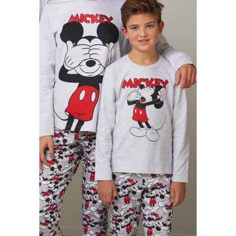 Pijama de niño de mickey color gris - Disney