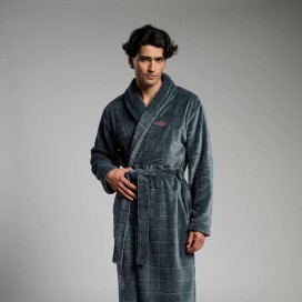 Bata de hombre de coralina gris - muydemi