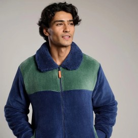 Chaqueta de hombre de coralina en color azul y verde - muydemi