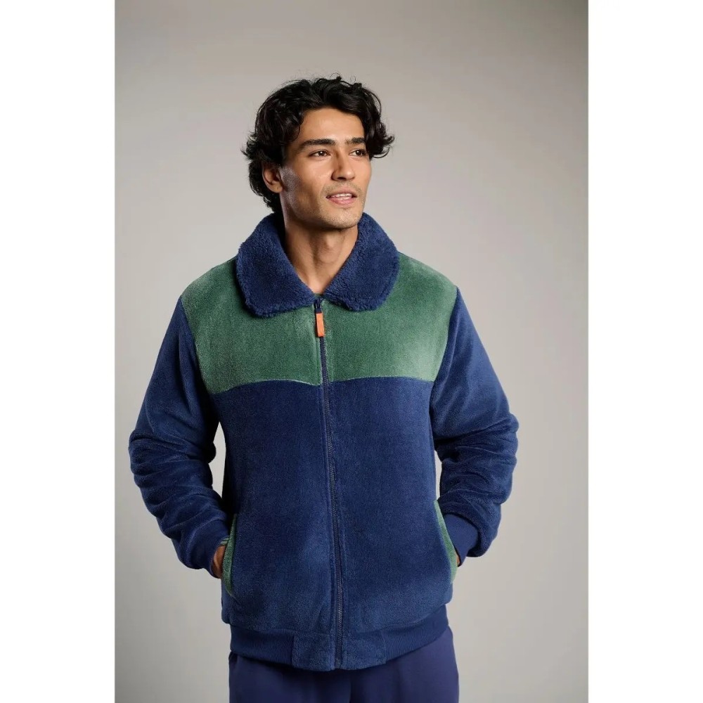 Chaqueta de hombre azul y verde - muydemi
