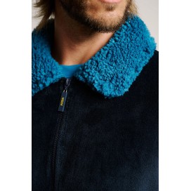 Chaqueta de hombre con cremallera azul marino - muydemi
