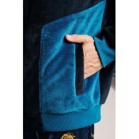 Chaqueta de hombre con cremallera azul marino - muydemi