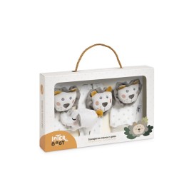 Set sonajeros pies y muñeas león - interbaby