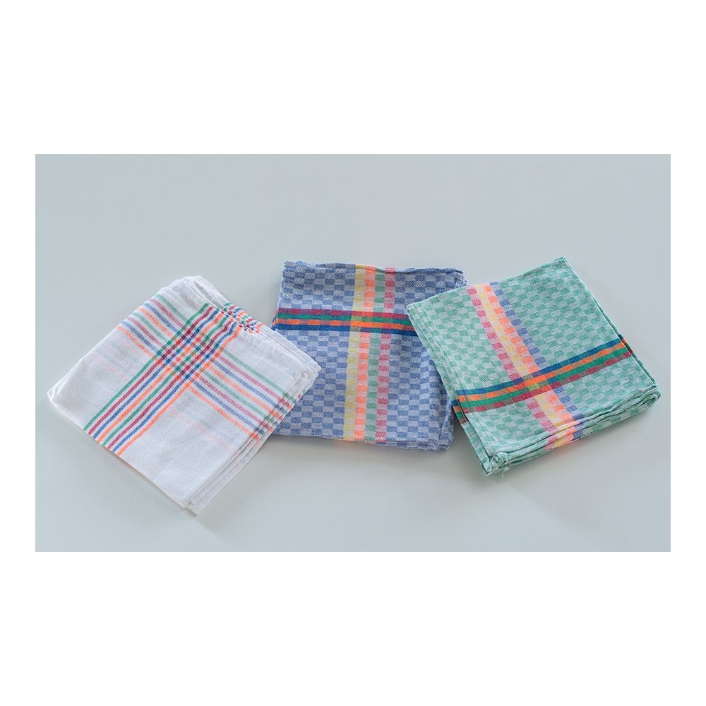 Set de 3 Paños de Cocina 100% Algodón de Sarga - (60x60 cm)