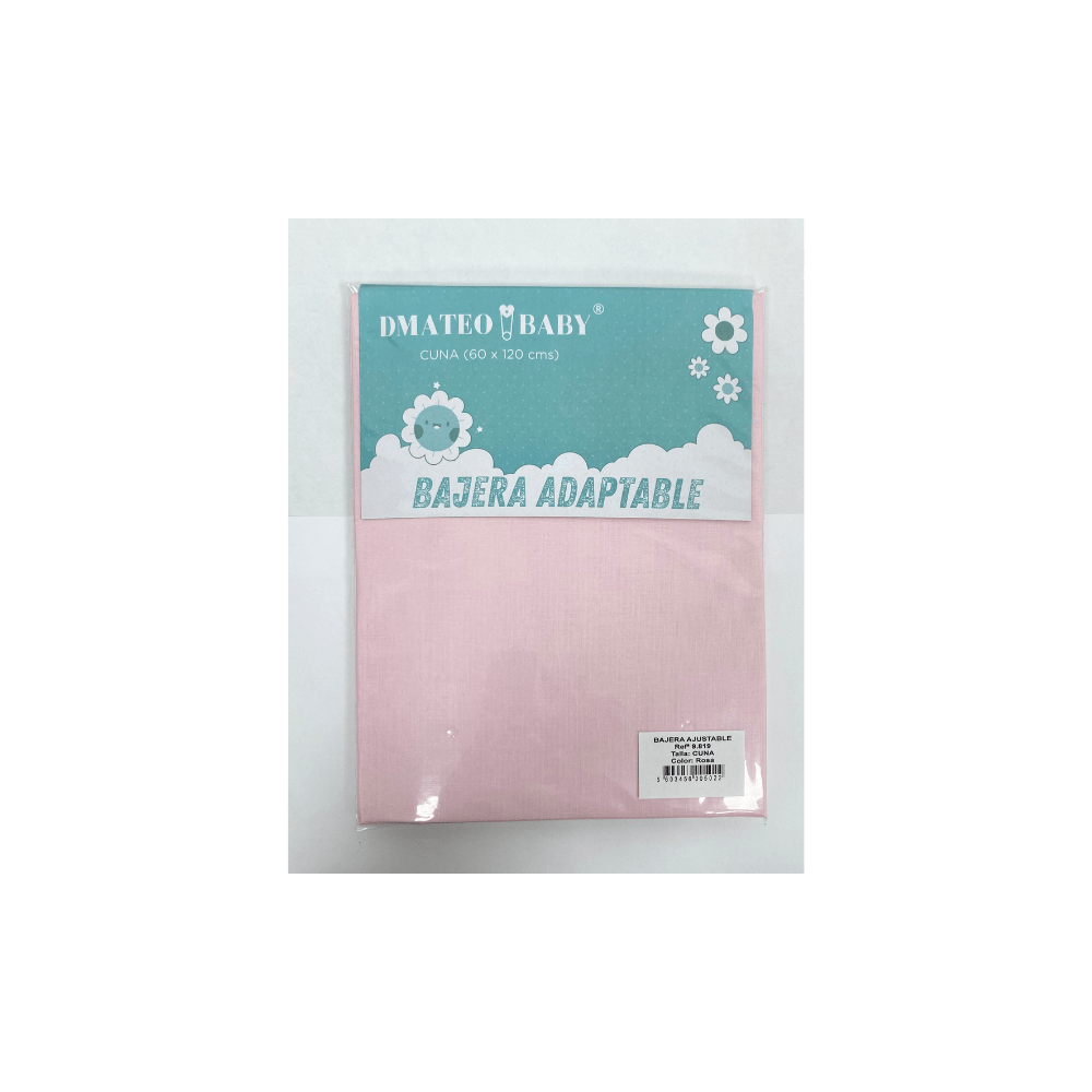 bajera de cuna en color rosa liso