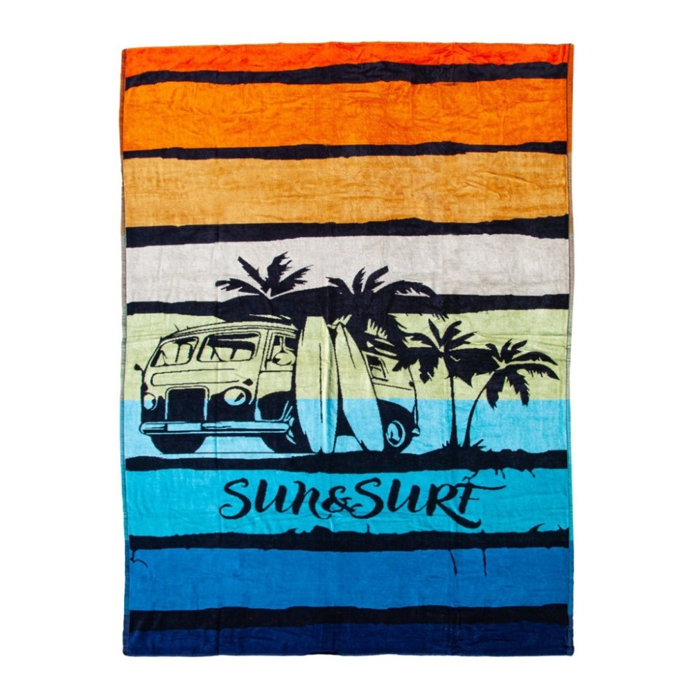 Toalla velours jacquard de playa doble van multicolor