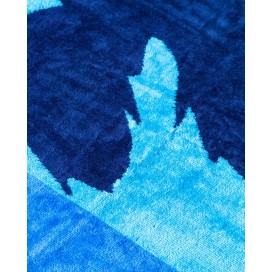 Toalla velours jacquard de playa doble azul